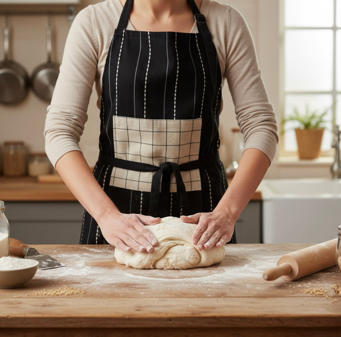 Black and Cream Apron