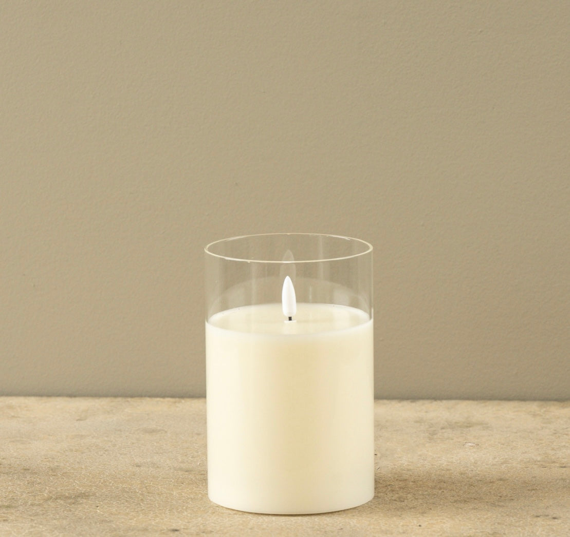 Glass 3D Flame Candle - Two Sizes