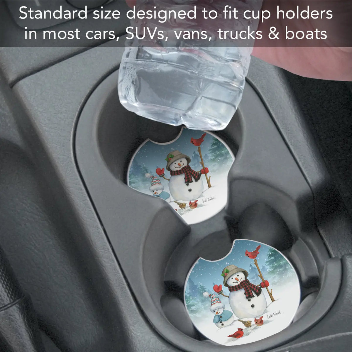 Snowman Family Car Coaster