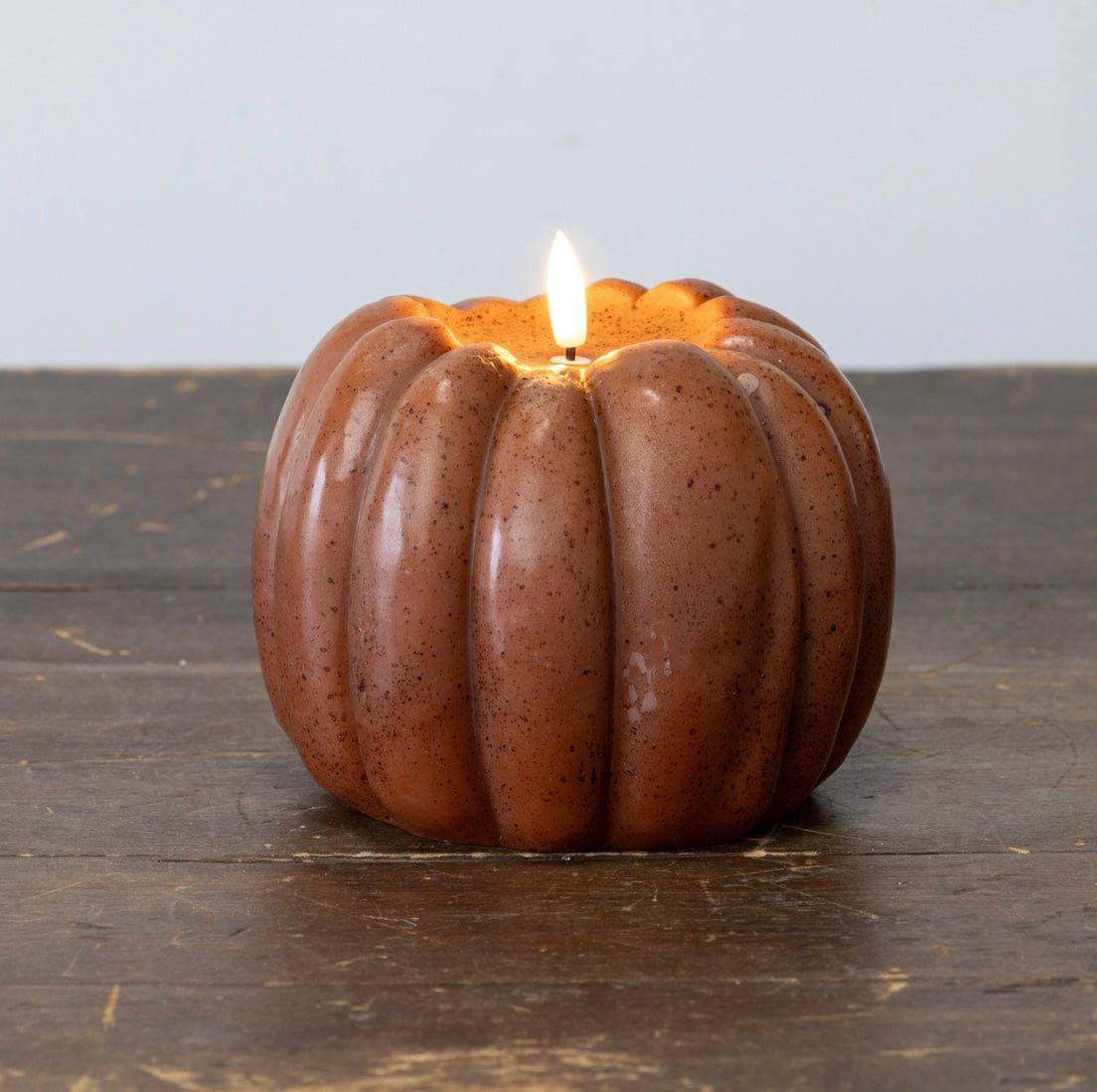Pumpkin Candle -5” Bronze