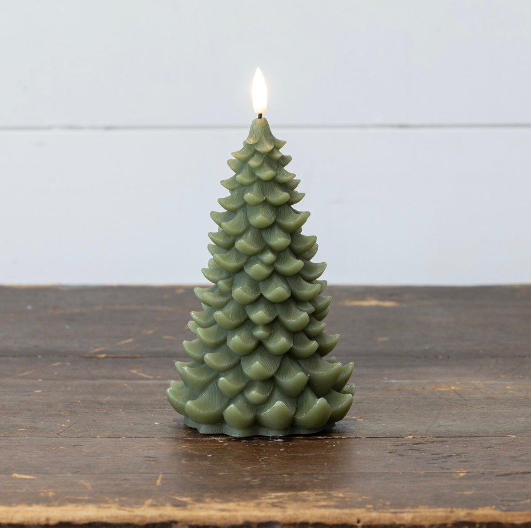 Balsam Tree Candle - 8” Dark Green