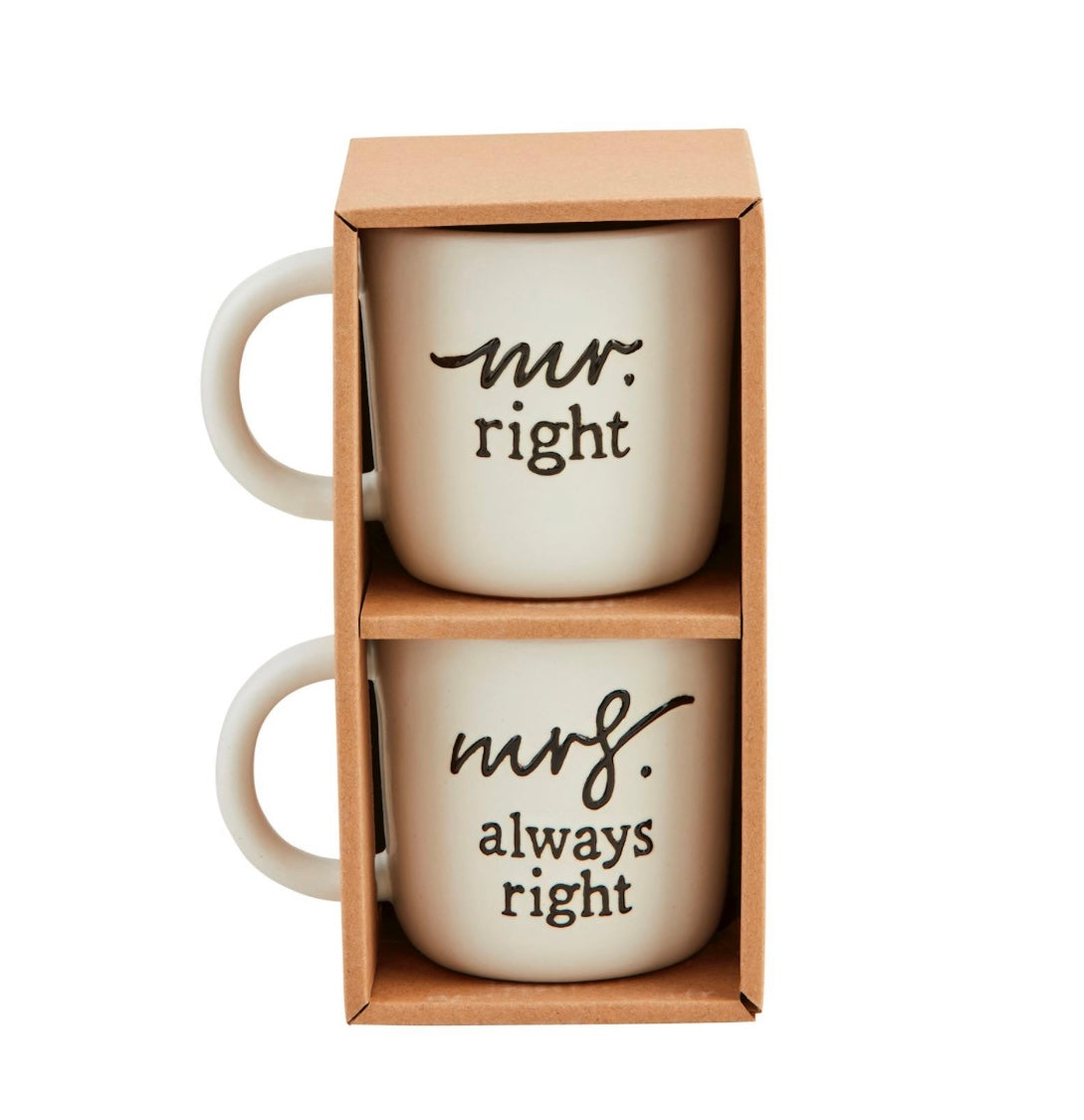 Mr Right & Mrs Always Right Mug Set