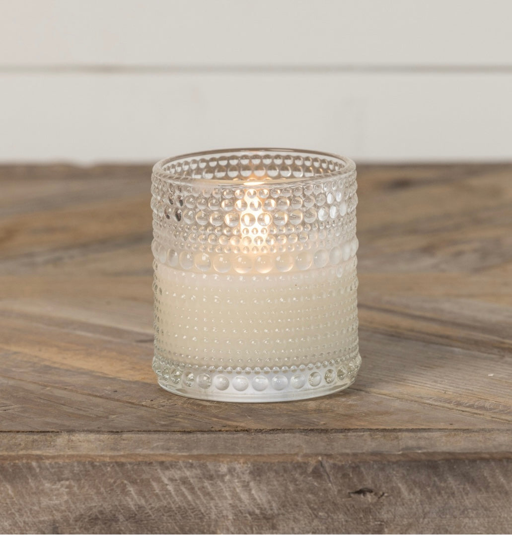 Mini Dotted Glass 3D Flame Candle