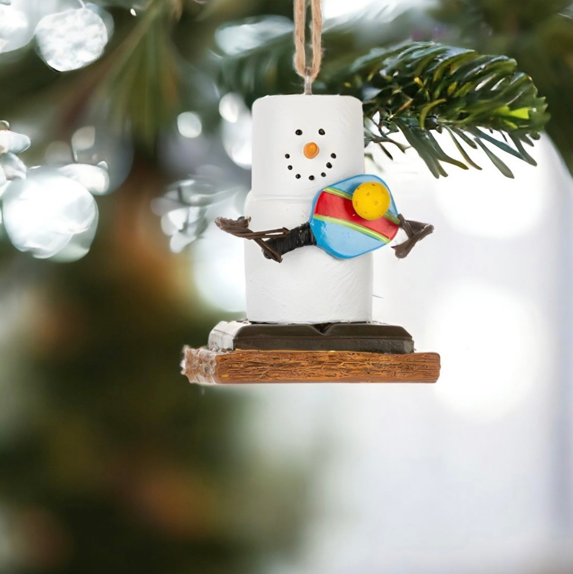 S’mores Pickleball Ornament