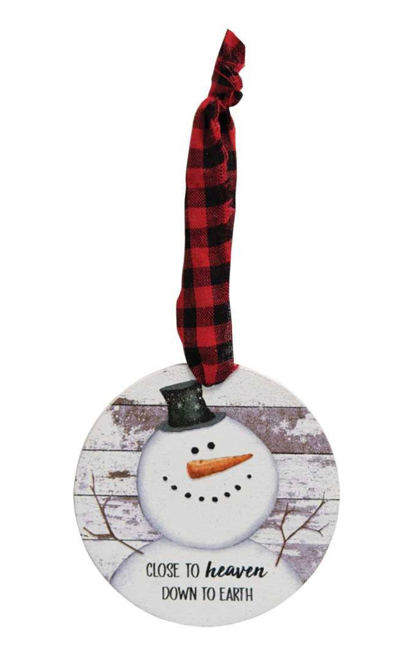 Happy Snowman Shiplap Ornaments - 3 Styles