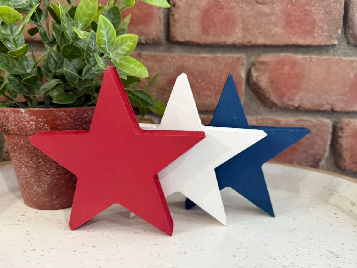 Americana Wood Stars - 3 Colors