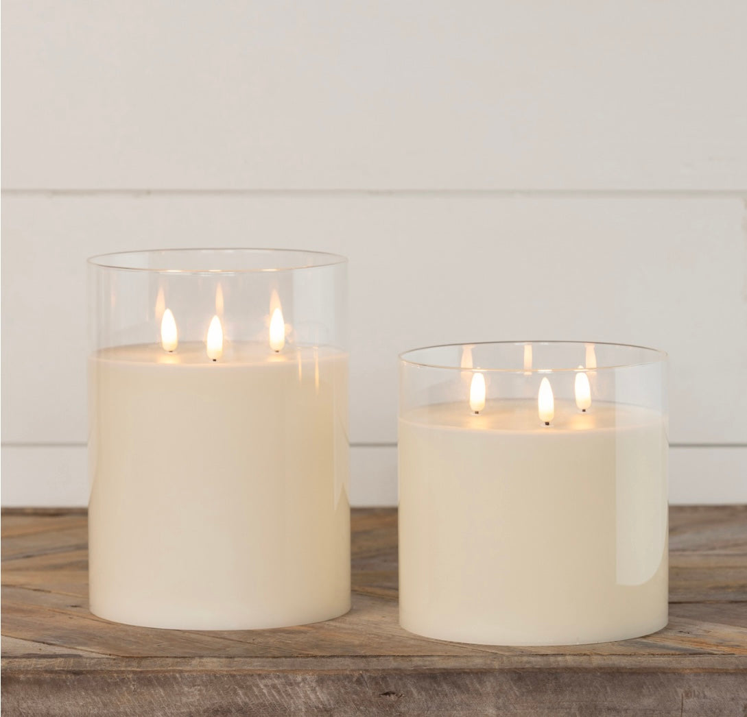 3 Wick 3D Flame Candle - Two Sizes