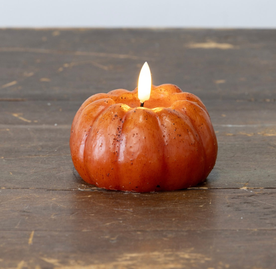 Pumpkin Candle - 3” Orange