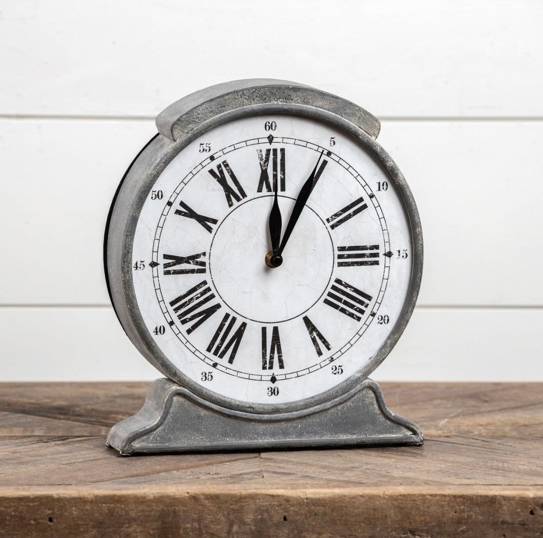 Galvanized Mantle Clock