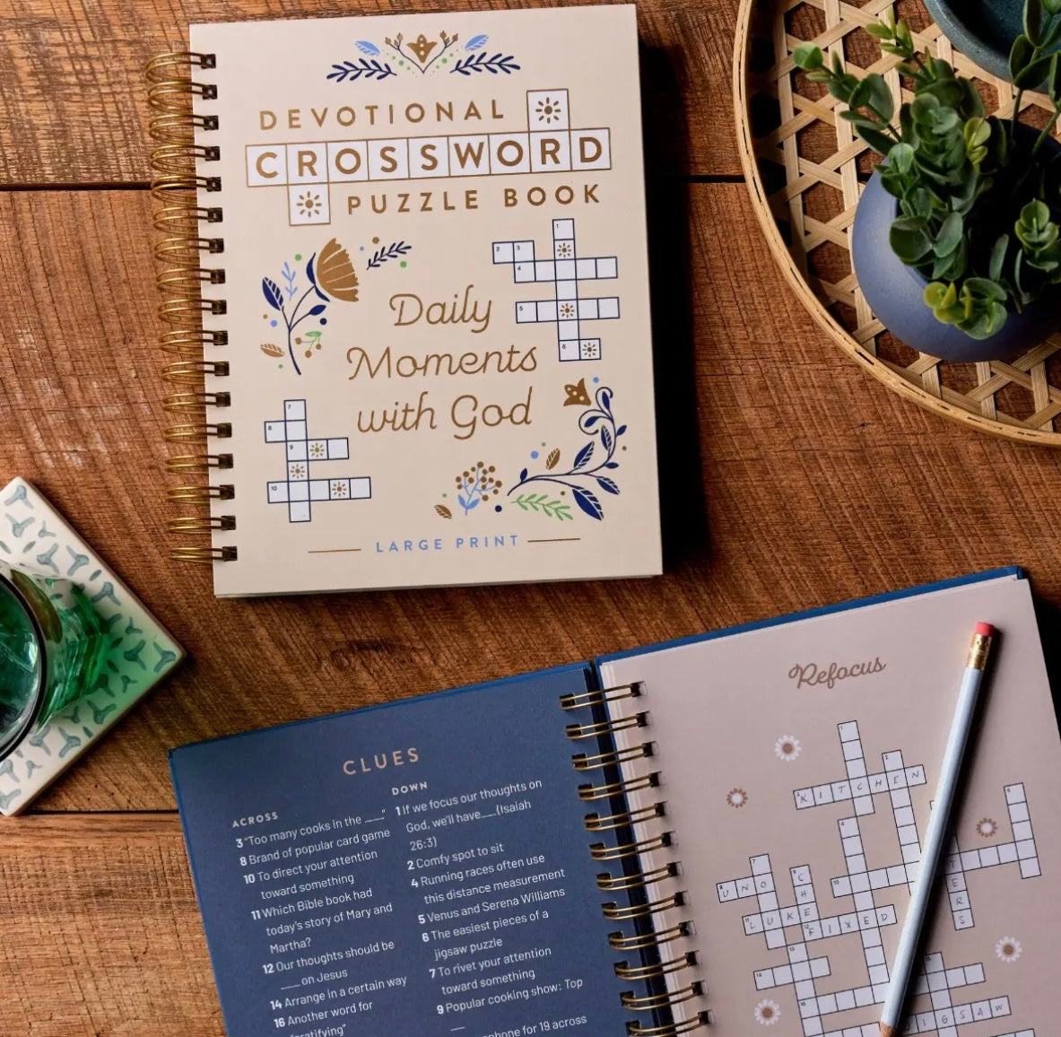 Devotional Crossword Puzzle Book: Daily Moments with God