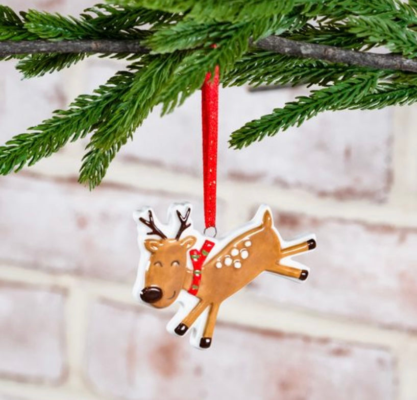 Smiling Reindeer Ornament