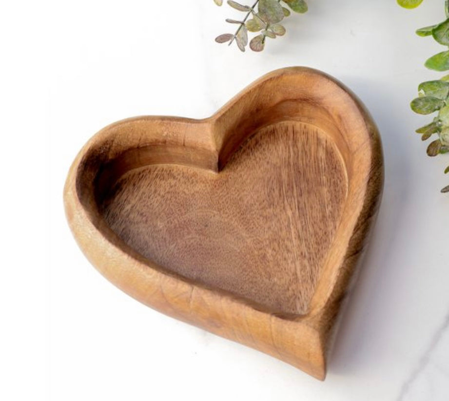 Wooden Heart Tray