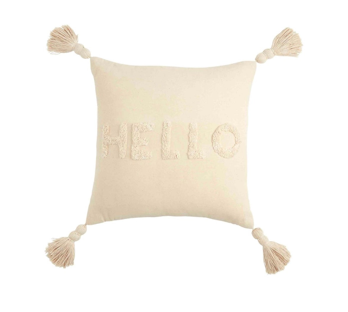 Hello Tufted Pillow