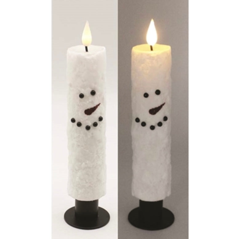 Snowman Taper Candle