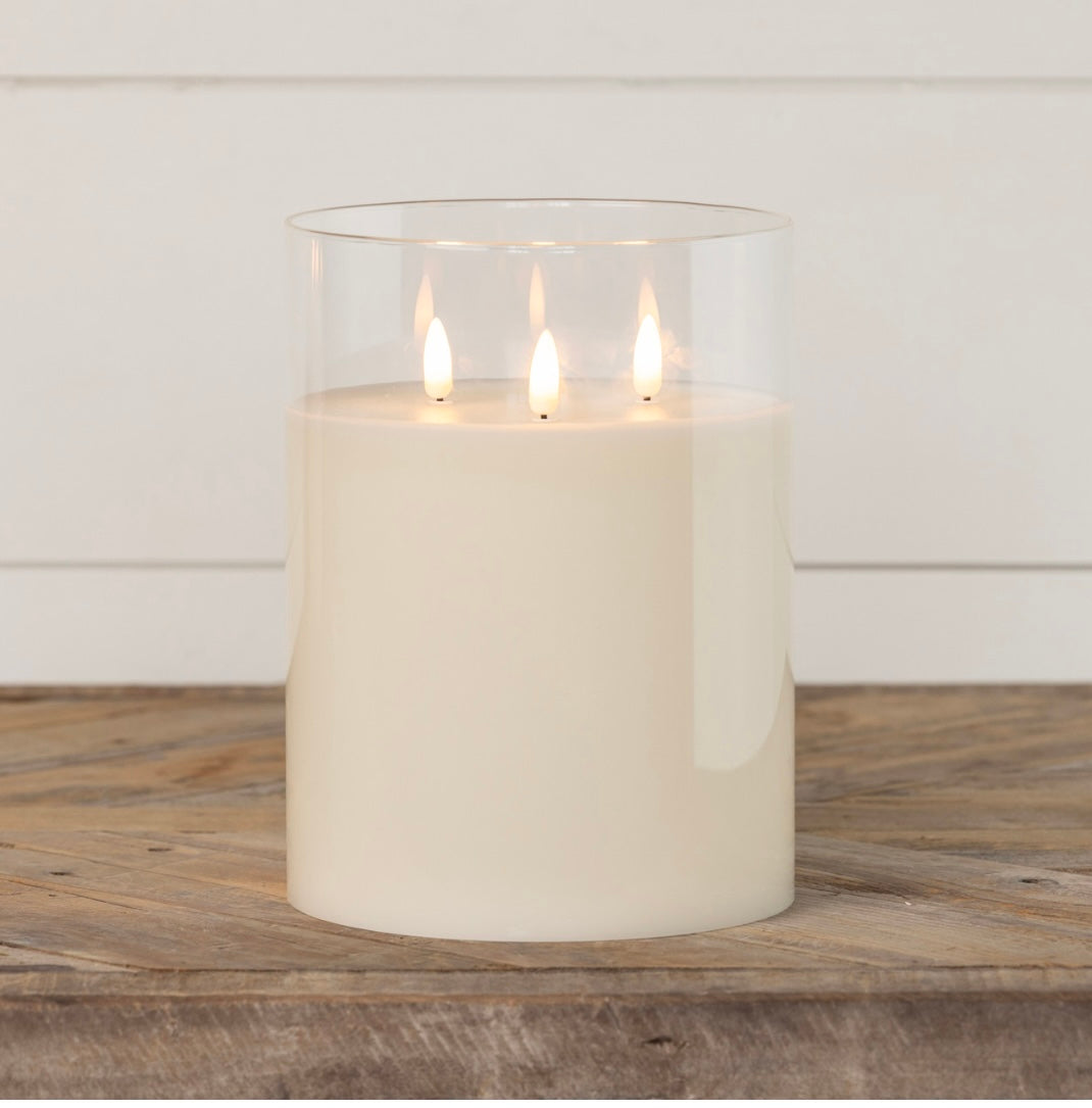 3 Wick 3D Flame Candle - Two Sizes