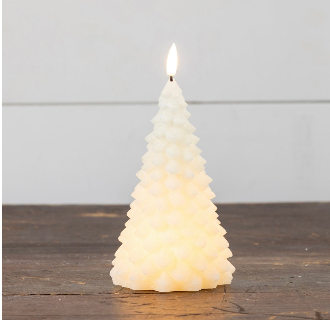 Fir Tree Candle - 7.5” Cream