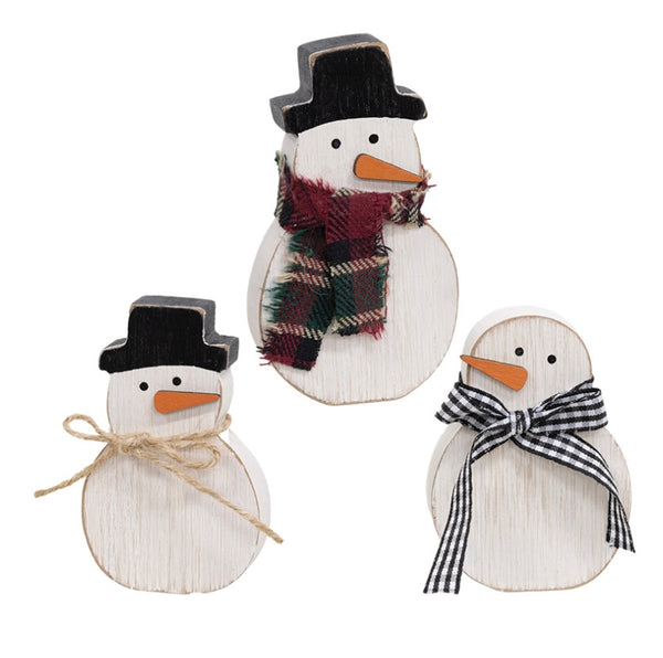 Snowman Trio Wood Squares Set – Dewberry U