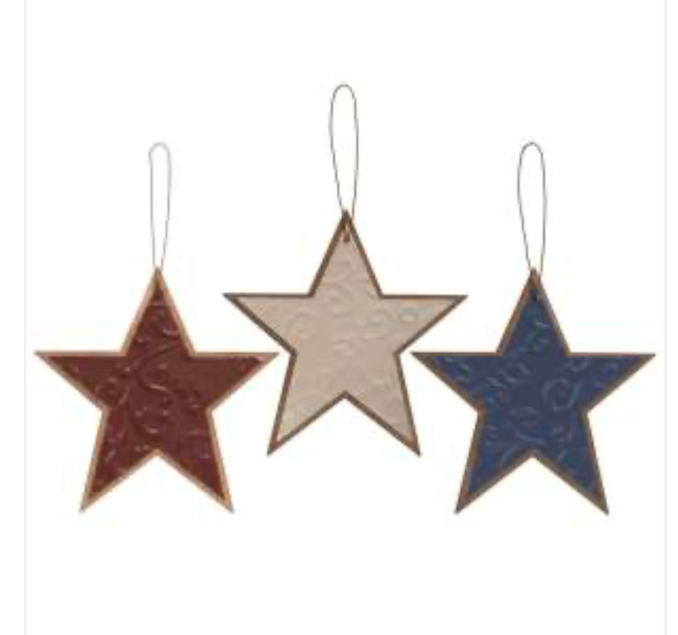 Embossed Metal Star Ornament - : Styles