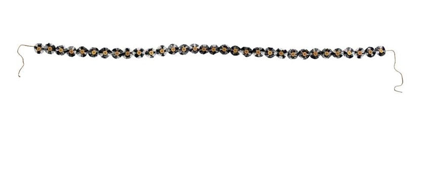 Black &amp; White Buffalo Check Yo-Yo Garland