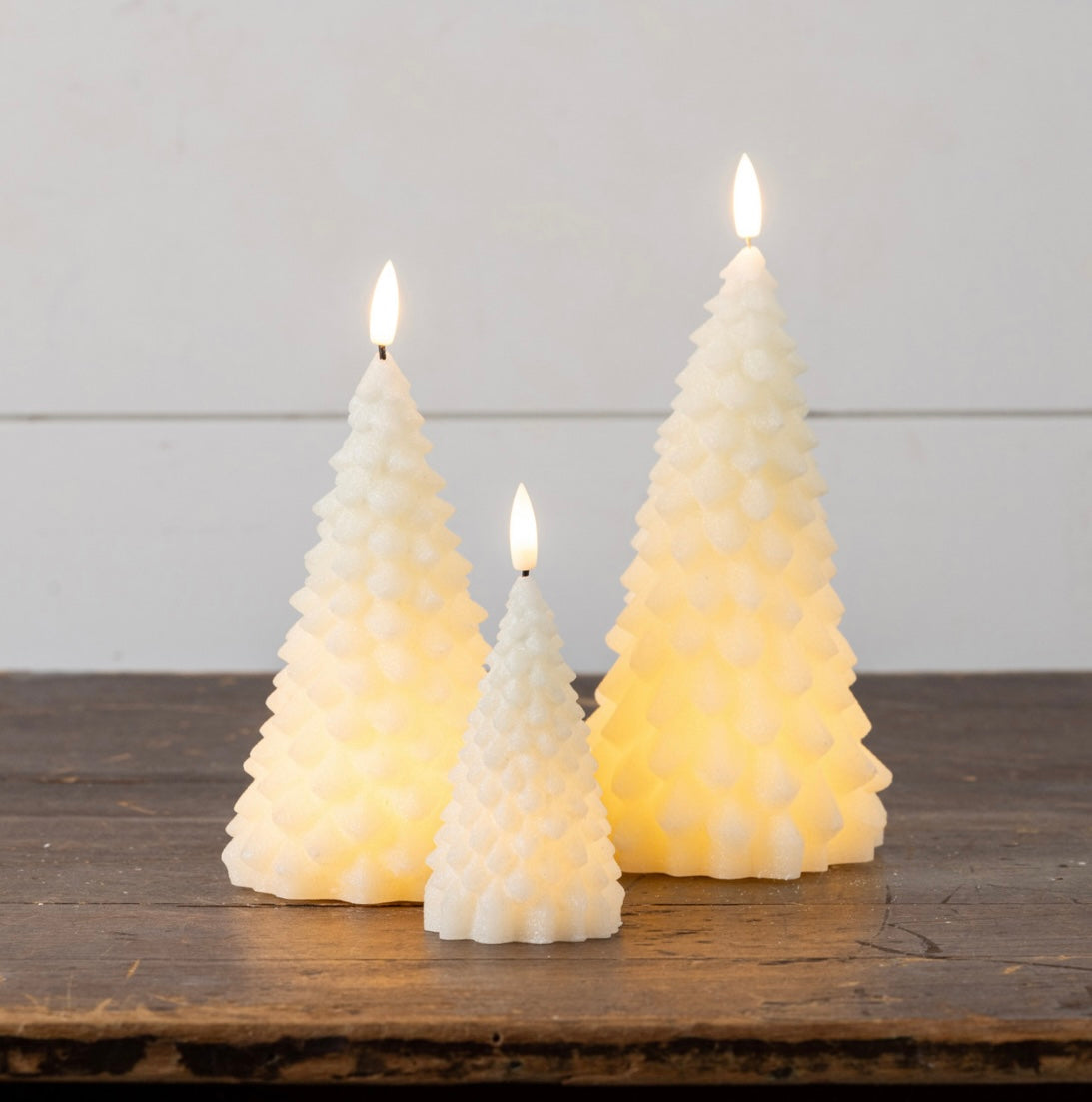 Fir Tree Candle - 7.5” Cream