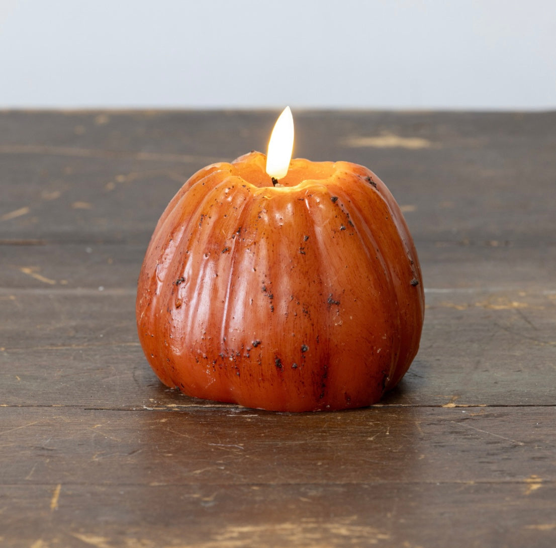 Pumpkin Candle - 4” Orange