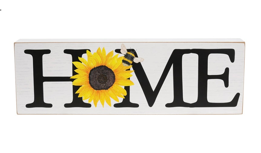 Sunflower & Bee Home Sign