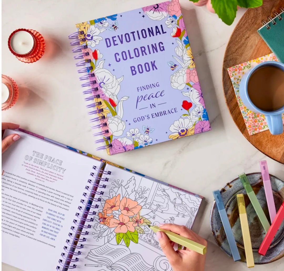 Finding Peace God’s Embrace: Devotional Coloring Book