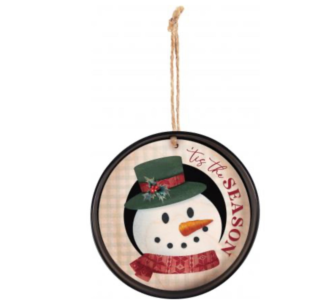 Tis the Season Snowman Ornament