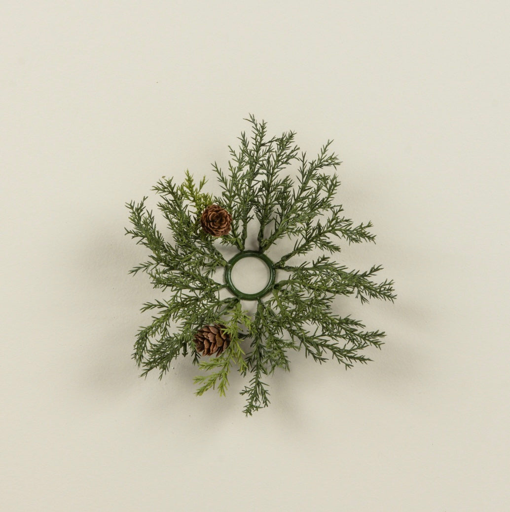 Prickly Pine Taper Candle Ring
