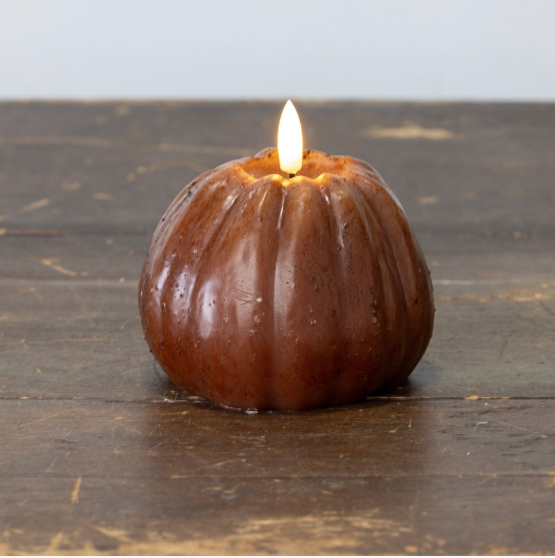 Pumpkin Candle - 4” Bronze