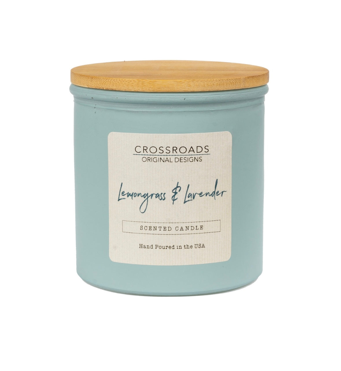 Lemongrass &amp; Lavender Colored Glass 14 oz Candle