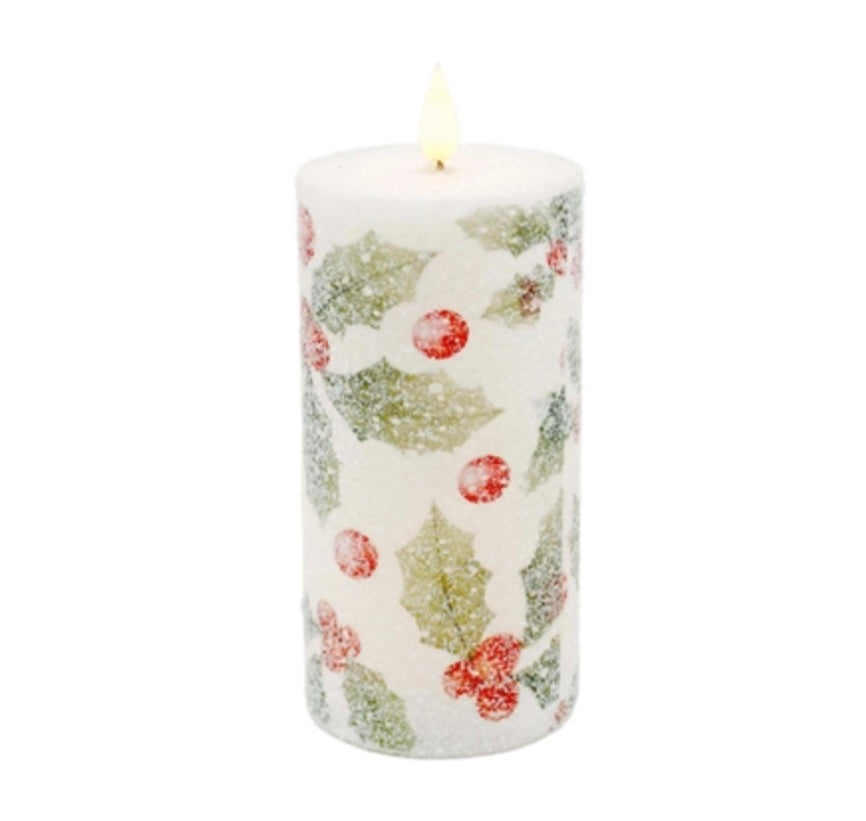 Holly LED Candle