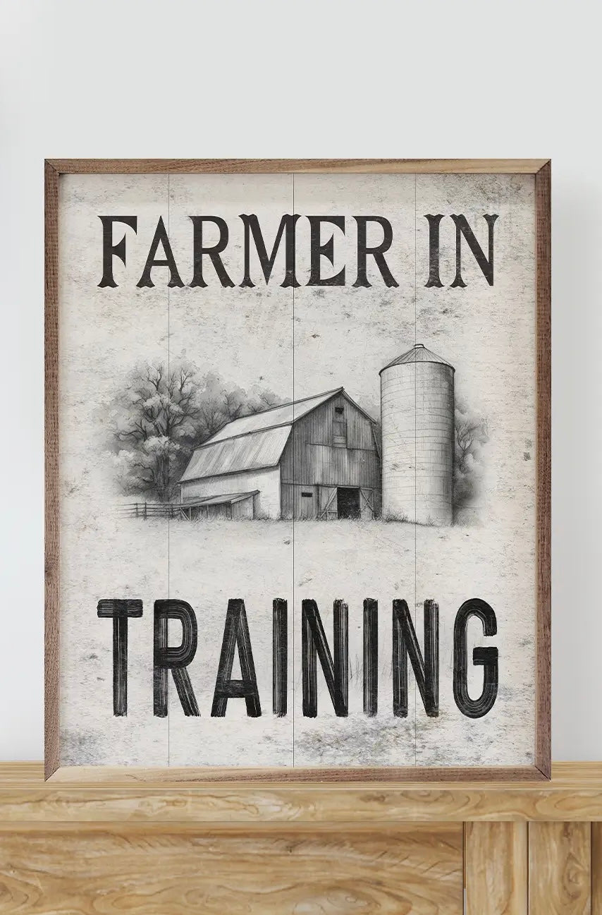 Farmer in Training Framed Sign