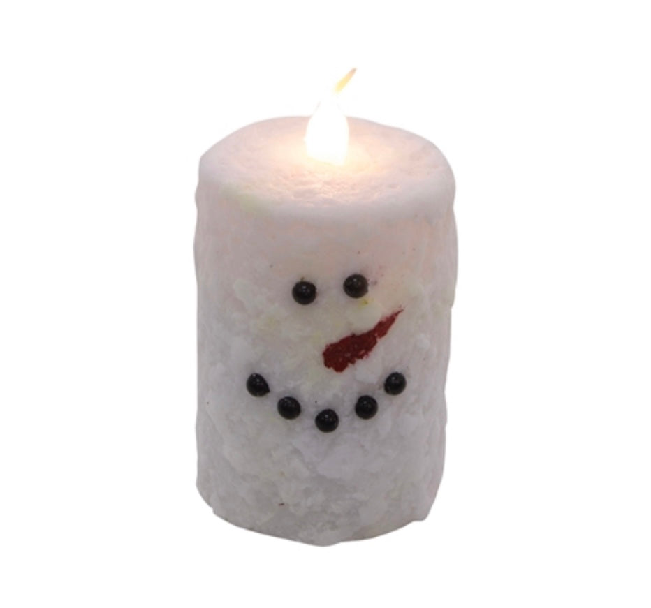 Snowman Votive Candle - Medium