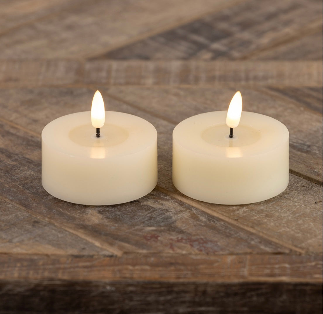 Oversized 3D Flame Tealight Candles - Set of 2