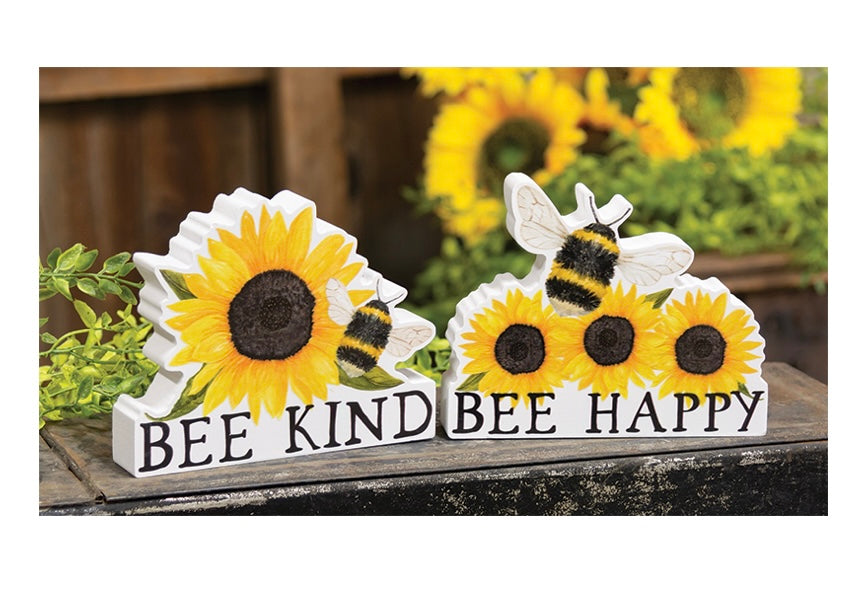 Bee Kind/Bee Happy Sunflower Block - 2 Styles