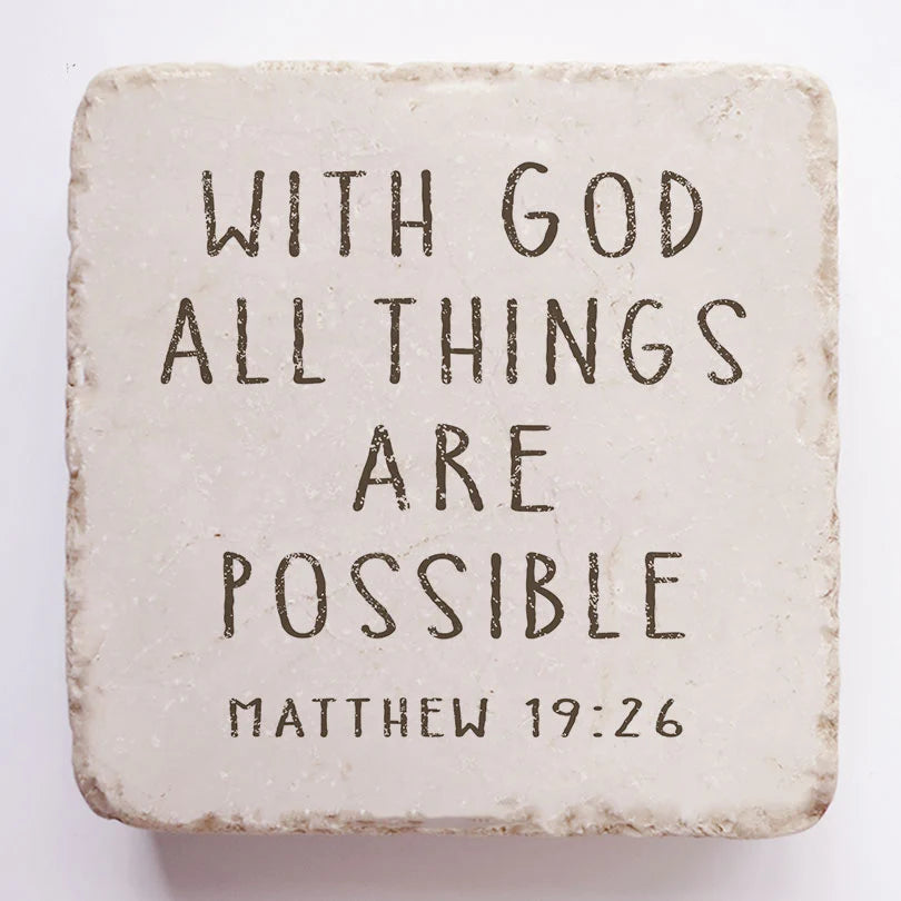 With God Scripture Stone