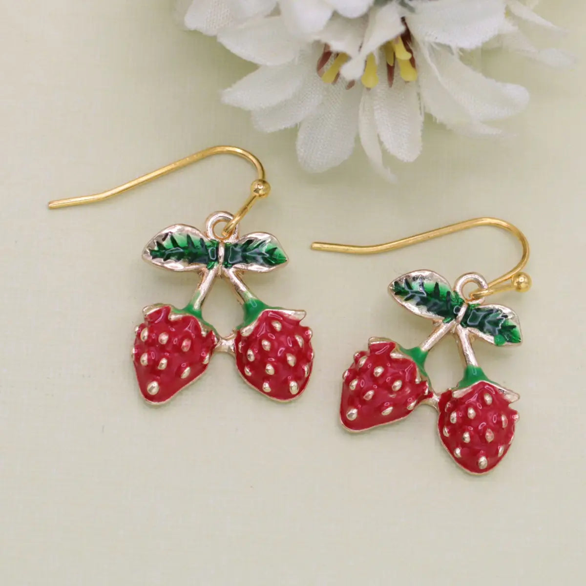 Juicy Bunch Strawberry Earrings