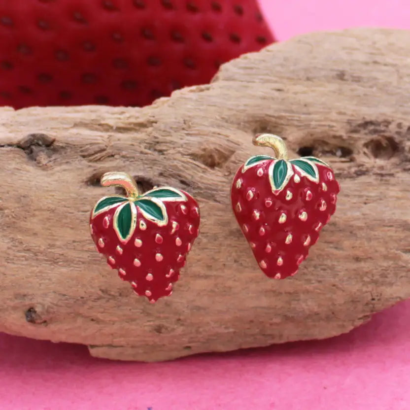 Strawberry Post Earrings