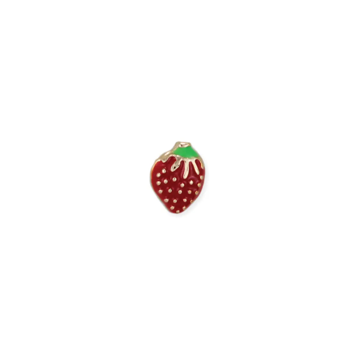 Tiny Strawberry Post Earrings