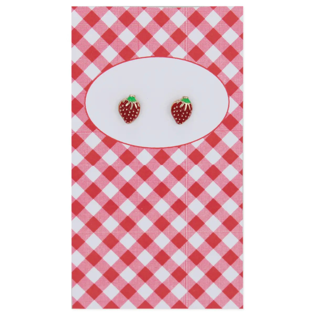 Tiny Strawberry Post Earrings