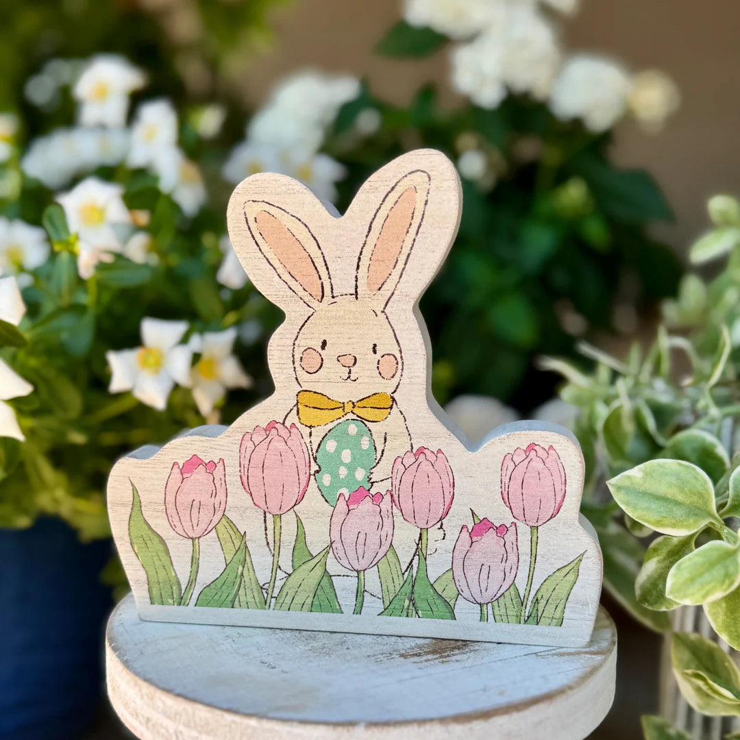 Pink Tulips Bunny