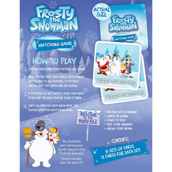 Frosty the Snowman Matching Game - the olde farmstead