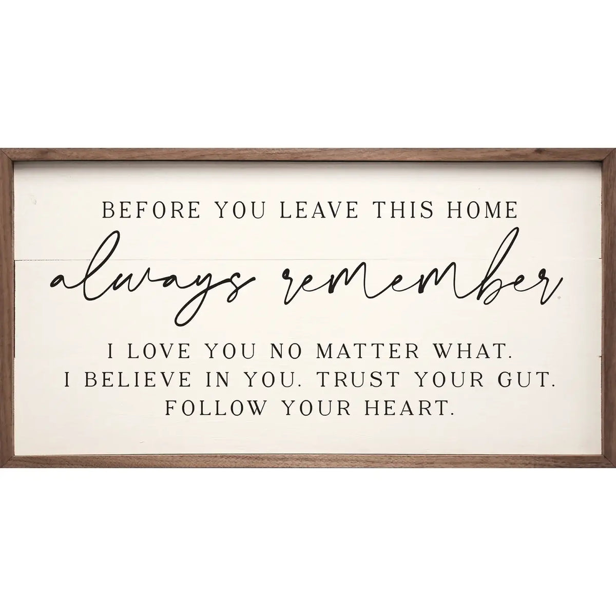 Always Remember Framed Sign