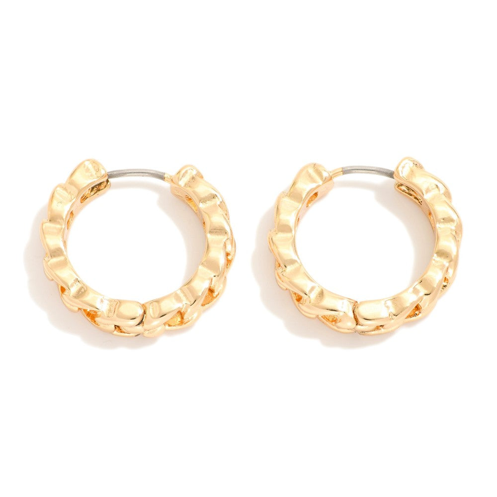 Chain Link Hoop Earrings