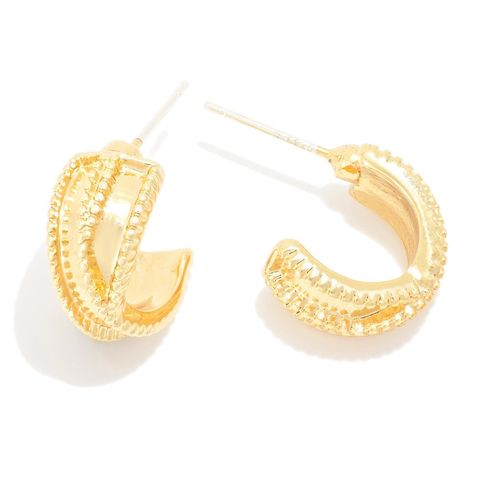 Crossover Hoop Earrings