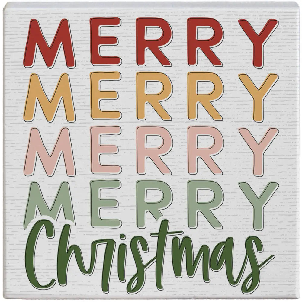 Merry Christmas Wood Sign