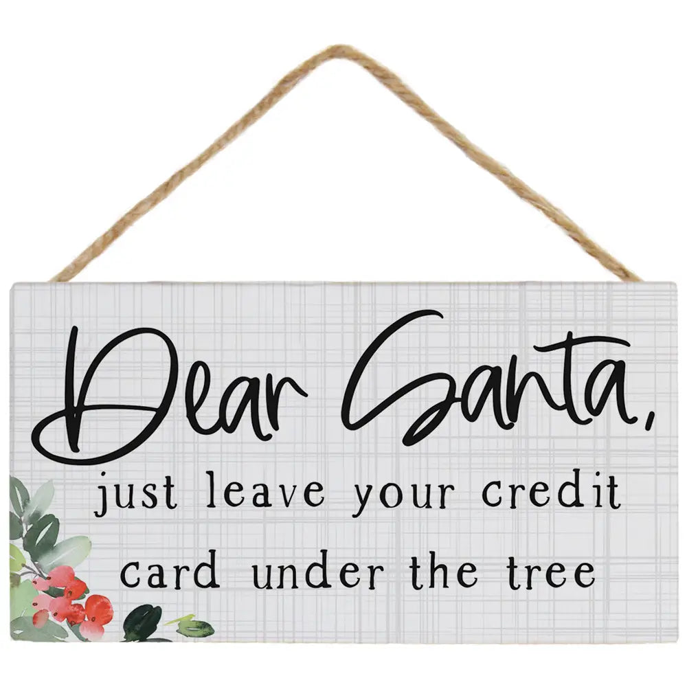 Dear Santa Hanging Sign