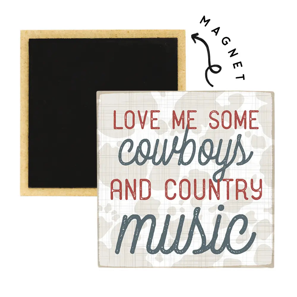 Cowboys Country Music Square Magnet