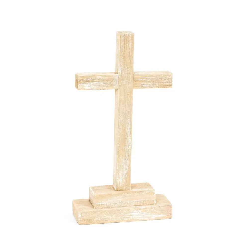 Wood Cross on Stand